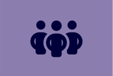 Three figures of people icon